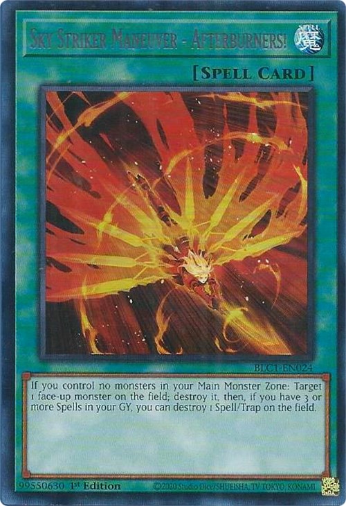 Sky Striker Maneuver - Afterburners! (Silver) [BLC1-EN024] Ultra Rare | Exor Games Bridgewater