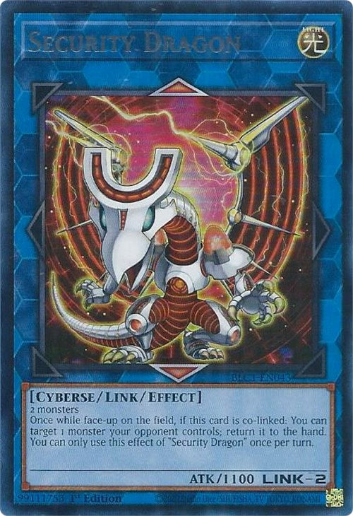 Security Dragon (Silver) [BLC1-EN043] Ultra Rare | Exor Games Bridgewater