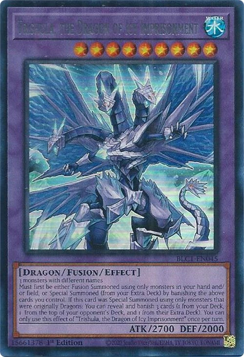 Trishula, the Dragon of Icy Imprisonment (Silver) [BLC1-EN045] Ultra Rare | Exor Games Bridgewater