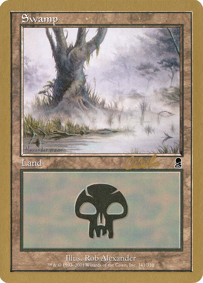 Swamp (cr341) (Carlos Romao) [World Championship Decks 2002] | Exor Games Bridgewater