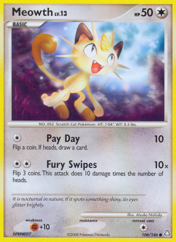 Meowth (106/146) [Diamond & Pearl: Legends Awakened] | Exor Games Bridgewater