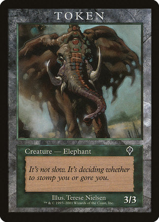 Elephant Token (Invasion) [Magic Player Rewards 2001] | Exor Games Bridgewater