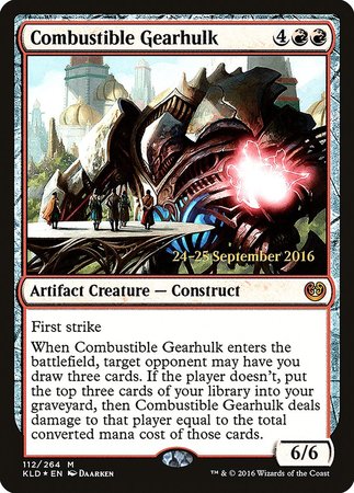 Combustible Gearhulk [Kaladesh Promos] | Exor Games Bridgewater