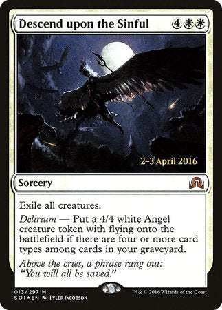 Descend upon the Sinful [Shadows over Innistrad Promos] | Exor Games Bridgewater