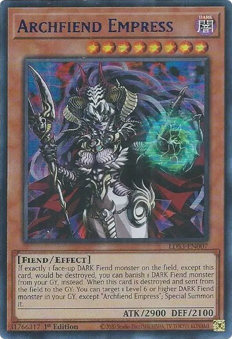 Archfiend Empress (Blue) [LDS3-EN007] Ultra Rare | Exor Games Bridgewater