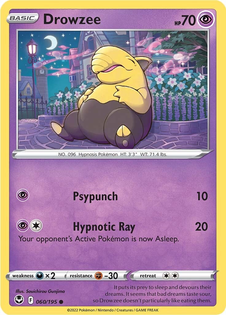 Drowzee (060/195) [Sword & Shield: Silver Tempest] | Exor Games Bridgewater