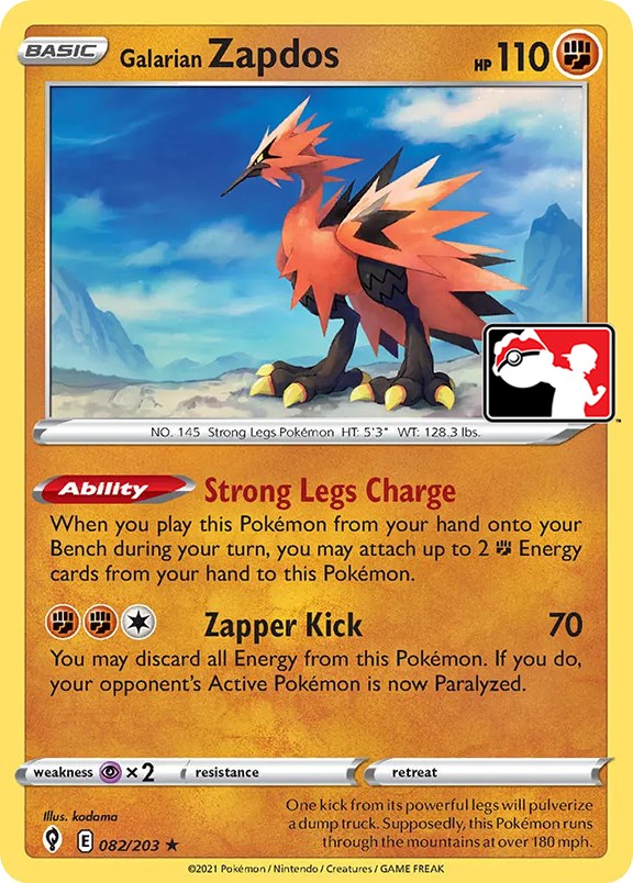 Galarian Zapdos (082/203) [Prize Pack Series One] | Exor Games Bridgewater