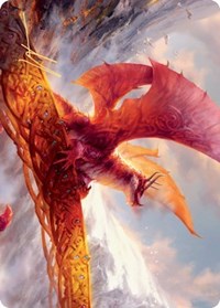Goldspan Dragon Art Card (Gold-Stamped Signature) [Kaldheim: Art Series] | Exor Games Bridgewater