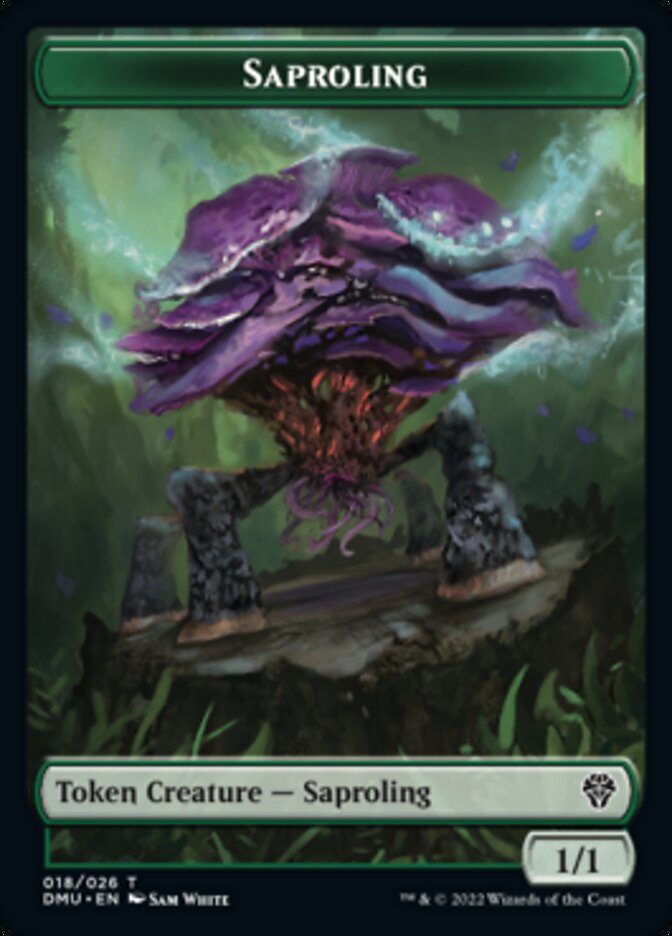 Saproling // Elemental Double-sided Token [Dominaria United Tokens] | Exor Games Bridgewater