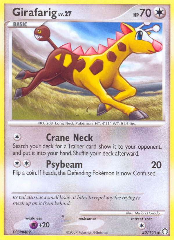 Girafarig (49/123) [Diamond & Pearl: Mysterious Treasures] | Exor Games Bridgewater