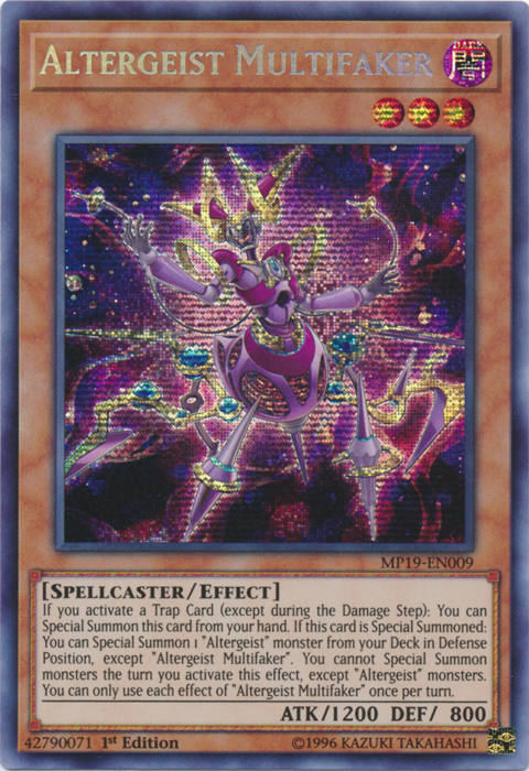 Altergeist Multifaker [MP19-EN009] Prismatic Secret Rare | Exor Games Bridgewater