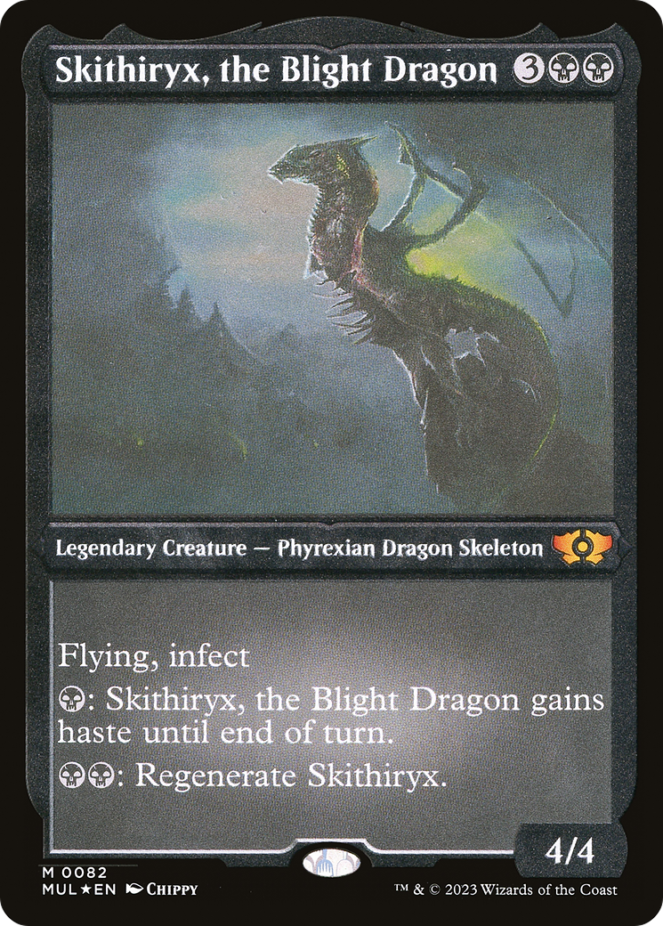 Skithiryx, the Blight Dragon (Foil Etched) [Multiverse Legends] | Exor Games Bridgewater