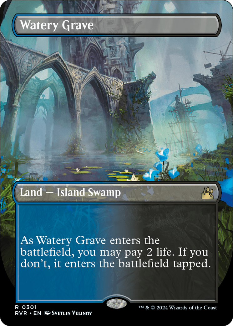 Watery Grave (Borderless) [Ravnica Remastered] | Exor Games Bridgewater