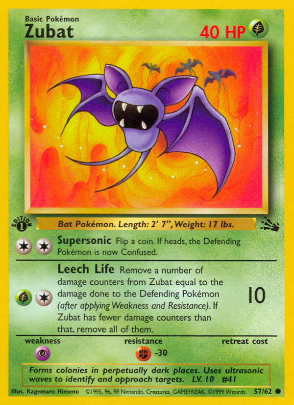 Zubat (57/62) [Fossil 1st Edition] | Exor Games Bridgewater