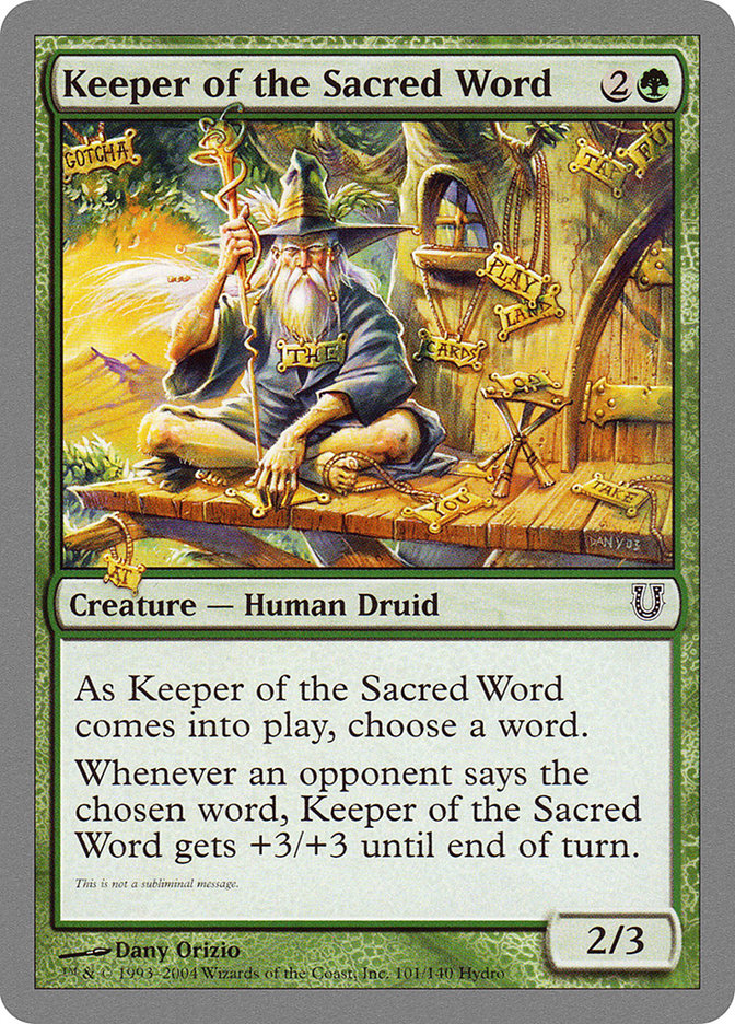 Keeper of the Sacred Word [Unhinged] | Exor Games Bridgewater