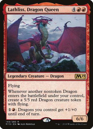 Lathliss, Dragon Queen [Core Set 2019] | Exor Games Bridgewater