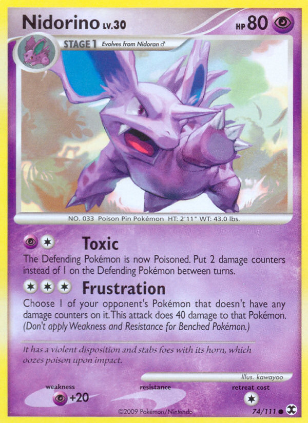 Nidorino (74/111) [Platinum: Rising Rivals] | Exor Games Bridgewater