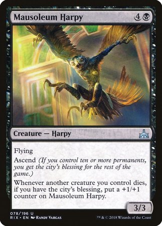 Mausoleum Harpy [Rivals of Ixalan] | Exor Games Bridgewater