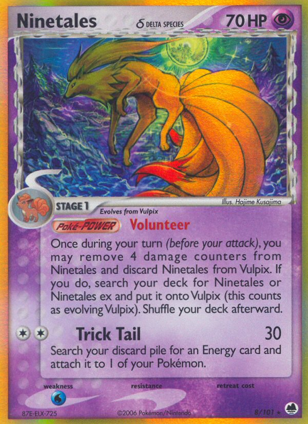 Ninetales (8/101) (Delta Species) [EX: Dragon Frontiers] | Exor Games Bridgewater