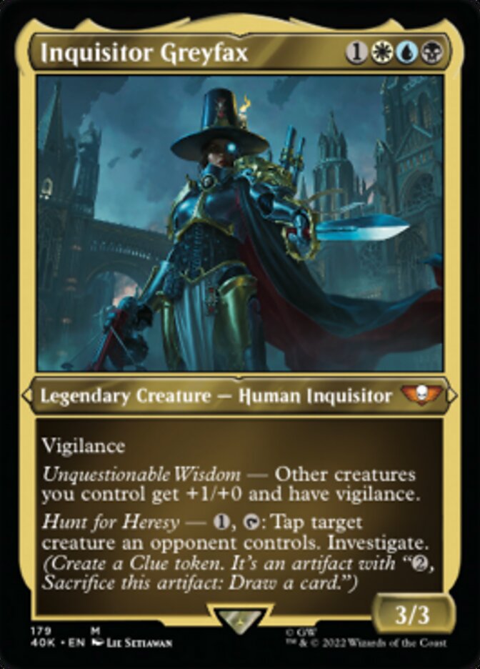 Inquisitor Greyfax (Display Commander) (Surge Foil) [Universes Beyond: Warhammer 40,000] | Exor Games Bridgewater