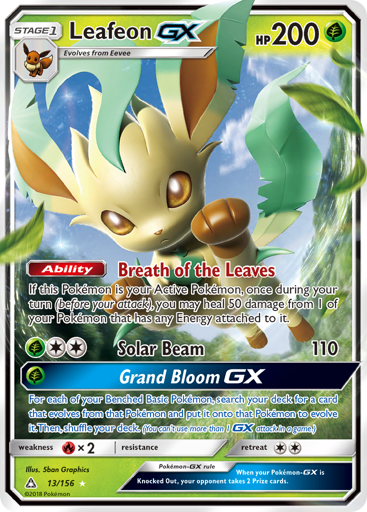 Leafeon GX (13/156) [Sun & Moon: Ultra Prism] | Exor Games Bridgewater