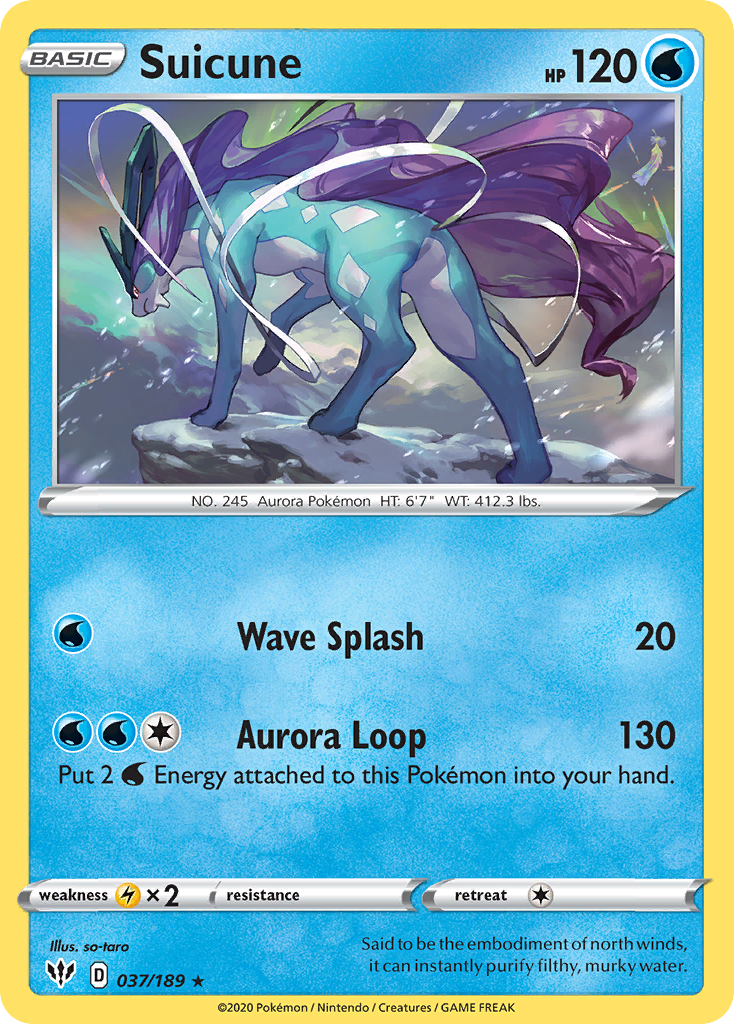 Suicune (037/189) [Sword & Shield: Darkness Ablaze] | Exor Games Bridgewater