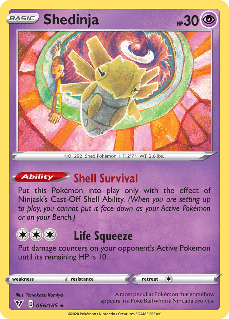 Shedinja (066/185) [Sword & Shield: Vivid Voltage] | Exor Games Bridgewater