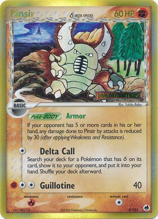 Pinsir (9/101) (Delta Species) (Stamped) [EX: Dragon Frontiers] | Exor Games Bridgewater