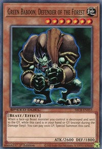 Green Baboon, Defender of the Forest [SBCB-EN053] Common | Exor Games Bridgewater