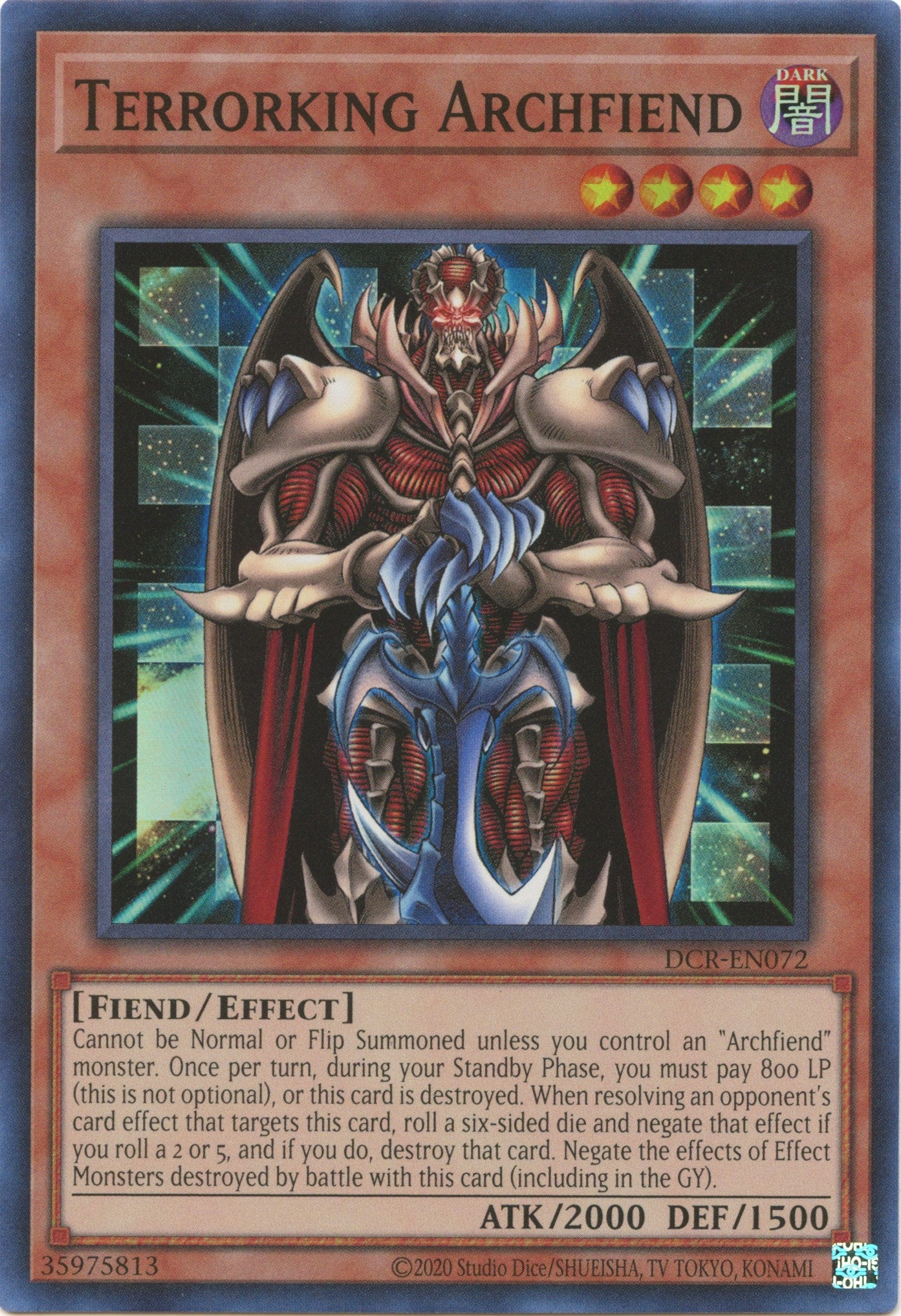 Terrorking Archfiend (25th Anniversary) [DCR-EN072] Super Rare | Exor Games Bridgewater