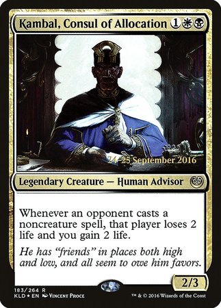 Kambal, Consul of Allocation [Kaladesh Promos] | Exor Games Bridgewater