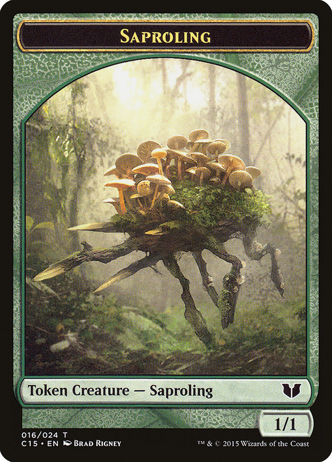 Snake (021) // Saproling Double-Sided Token [Commander 2015 Tokens] | Exor Games Bridgewater