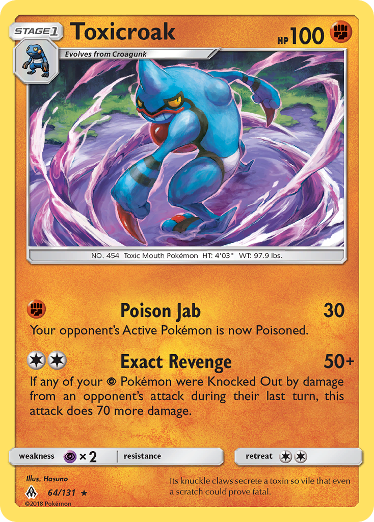 Toxicroak (64/131) [Sun & Moon: Forbidden Light] | Exor Games Bridgewater