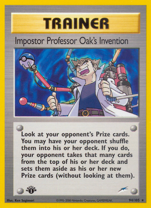 Impostor Professor Oak's Invention (94/105) [Neo Destiny 1st Edition] | Exor Games Bridgewater