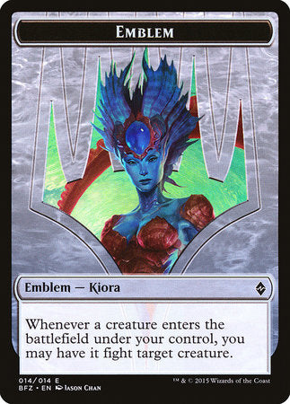 Emblem - Kiora, Master of the Depths [Battle for Zendikar Tokens] | Exor Games Bridgewater