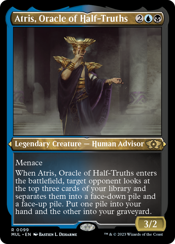 Atris, Oracle of Half-Truths (Foil Etched) [Multiverse Legends] | Exor Games Bridgewater