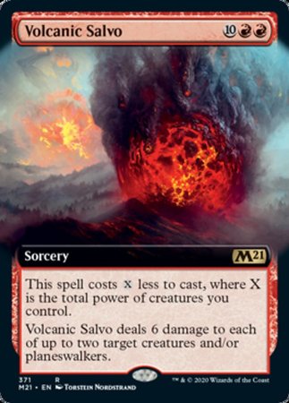 Volcanic Salvo (Extended Art) [Core Set 2021] | Exor Games Bridgewater