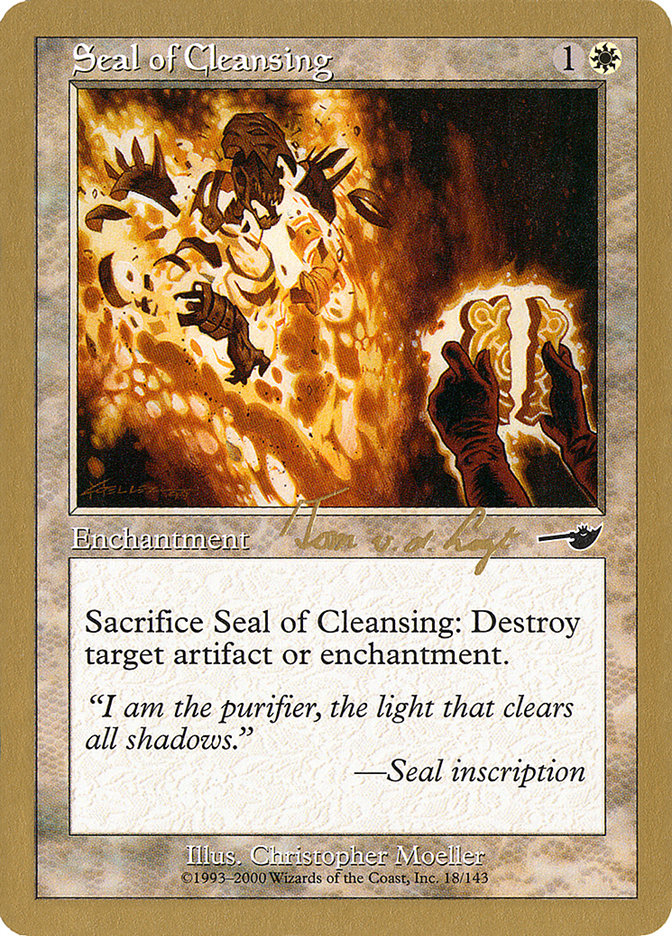 Seal of Cleansing (Tom van de Logt) [World Championship Decks 2000] | Exor Games Bridgewater
