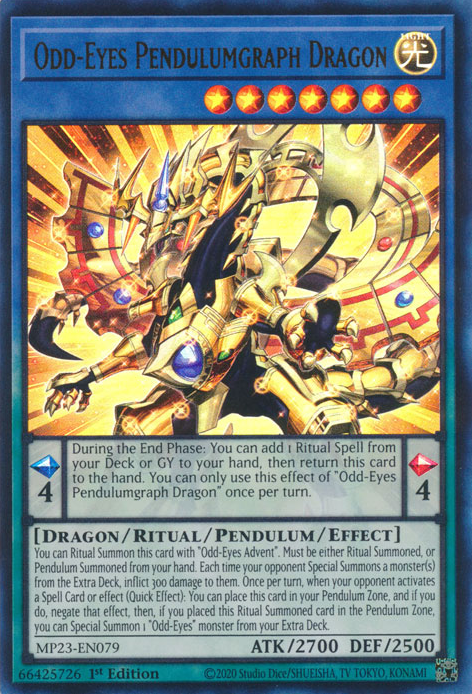 Odd-Eyes Pendulumgraph Dragon [MP23-EN079] Ultra Rare | Exor Games Bridgewater