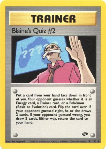 Blaine's Quiz #2 (111/132) [Gym Challenge Unlimited] | Exor Games Bridgewater