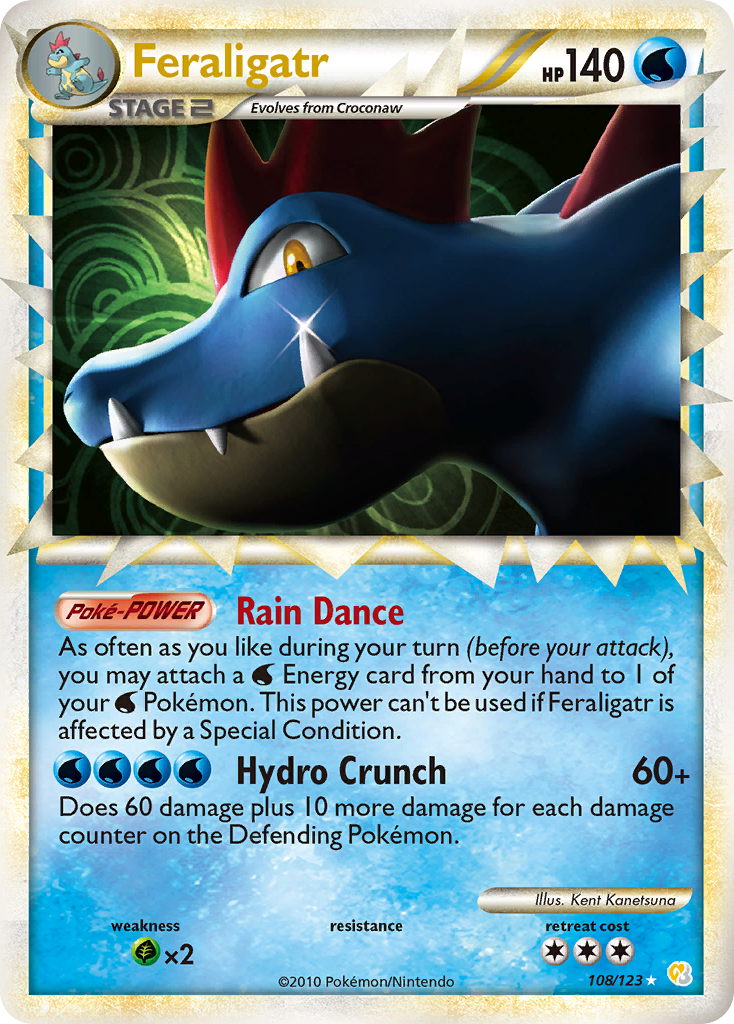 Feraligatr (108/123) [HeartGold & SoulSilver: Base Set] | Exor Games Bridgewater