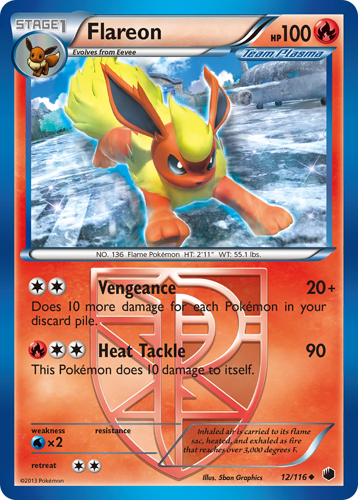 Flareon (12/116) [Black & White: Plasma Freeze] | Exor Games Bridgewater