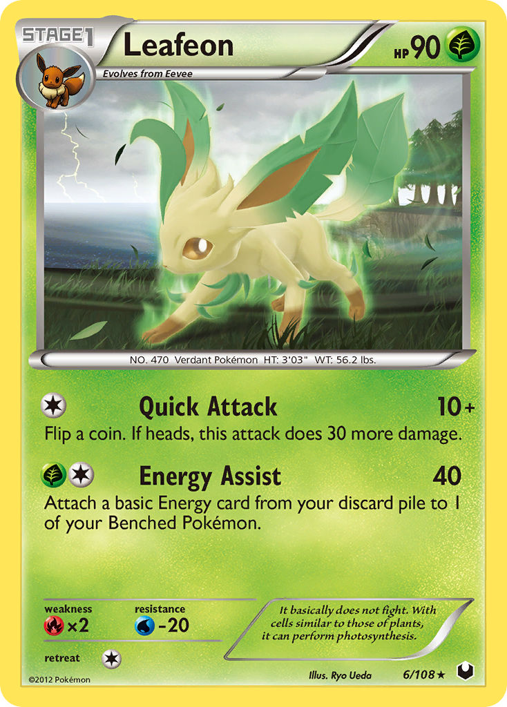 Leafeon (6/108) [Black & White: Dark Explorers] | Exor Games Bridgewater