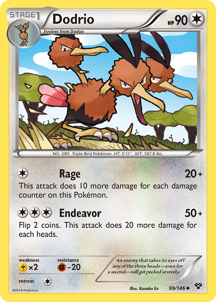 Dodrio (99/146) [XY: Base Set] | Exor Games Bridgewater