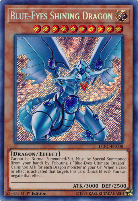 Blue-Eyes Shining Dragon [LCKC-EN008] Secret Rare | Exor Games Bridgewater