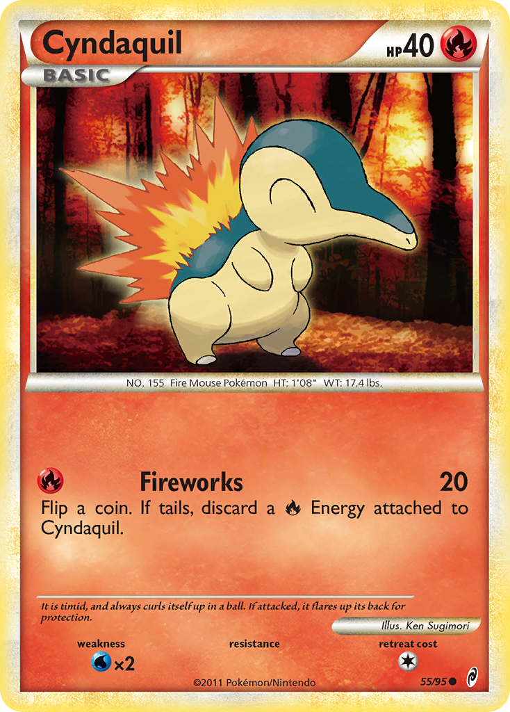 Cyndaquil (55/95) [HeartGold & SoulSilver: Call of Legends] | Exor Games Bridgewater