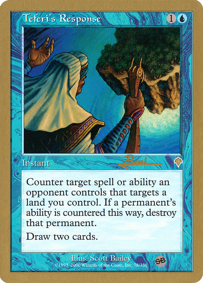 Teferi's Response (Antoine Ruel) (SB) [World Championship Decks 2001] | Exor Games Bridgewater