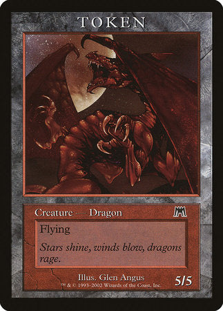 Dragon Token (Onslaught) [Magic Player Rewards 2002] | Exor Games Bridgewater