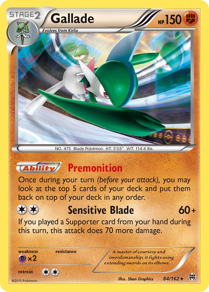 Gallade (84/162) (Cosmos Holo) (Blister Exclusive) [XY: BREAKthrough] | Exor Games Bridgewater