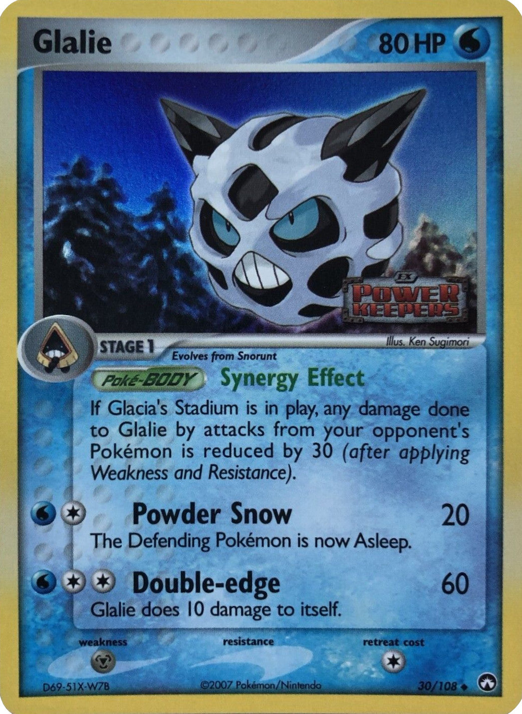 Glalie (30/108) (Stamped) [EX: Power Keepers] | Exor Games Bridgewater